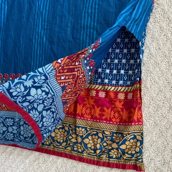 Khaadi Tunic Dress/Swimsuit Cover-Up Pink/Blue/Multi Size 8 - Picture 4 of 7